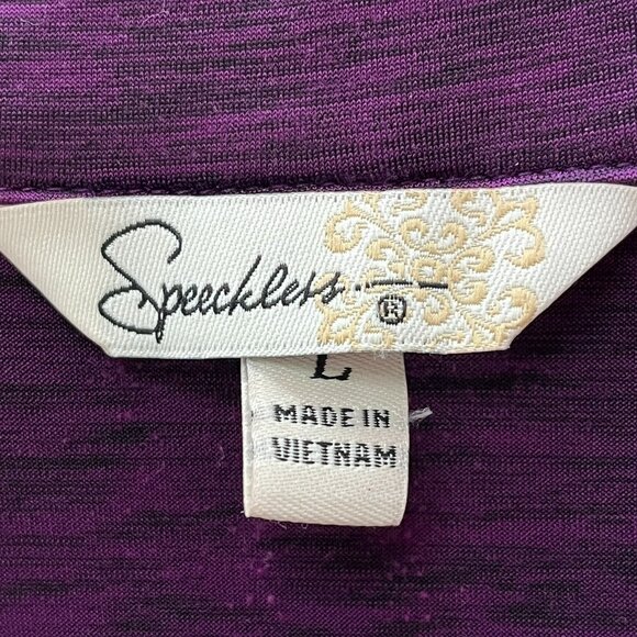 Speechless Babydoll Top sz L Y2K Puff Sleeve Tie Back V Neck Button Detail - Picture 3 of 8